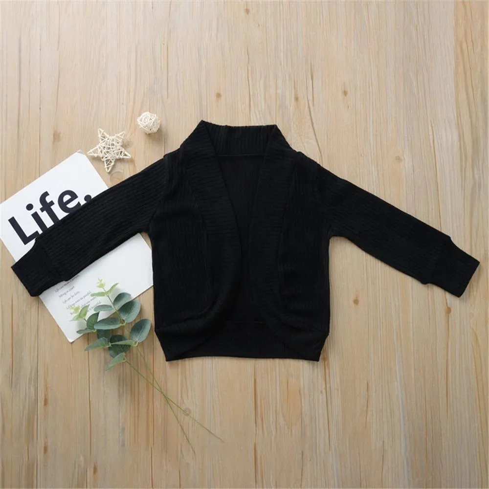 Toddler Girls Cardigan Solid Long Sleeve Sweaters Girls Clothes Wholesale