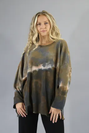 Tunic Sweater Khaki Ombre