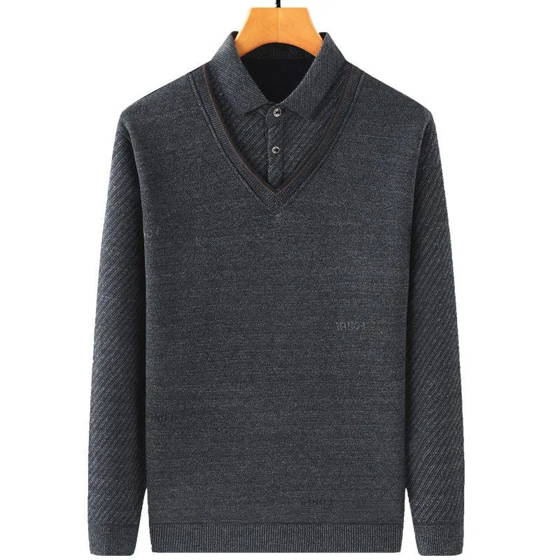 Two Sweaters In Fleece And Thick Style