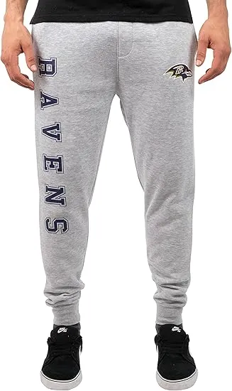 Ultra Game NFL Official Adults Super Soft Game Day Jogger Sweatpants - Unisex, Baltimore Ravens|Baltimore Ravens