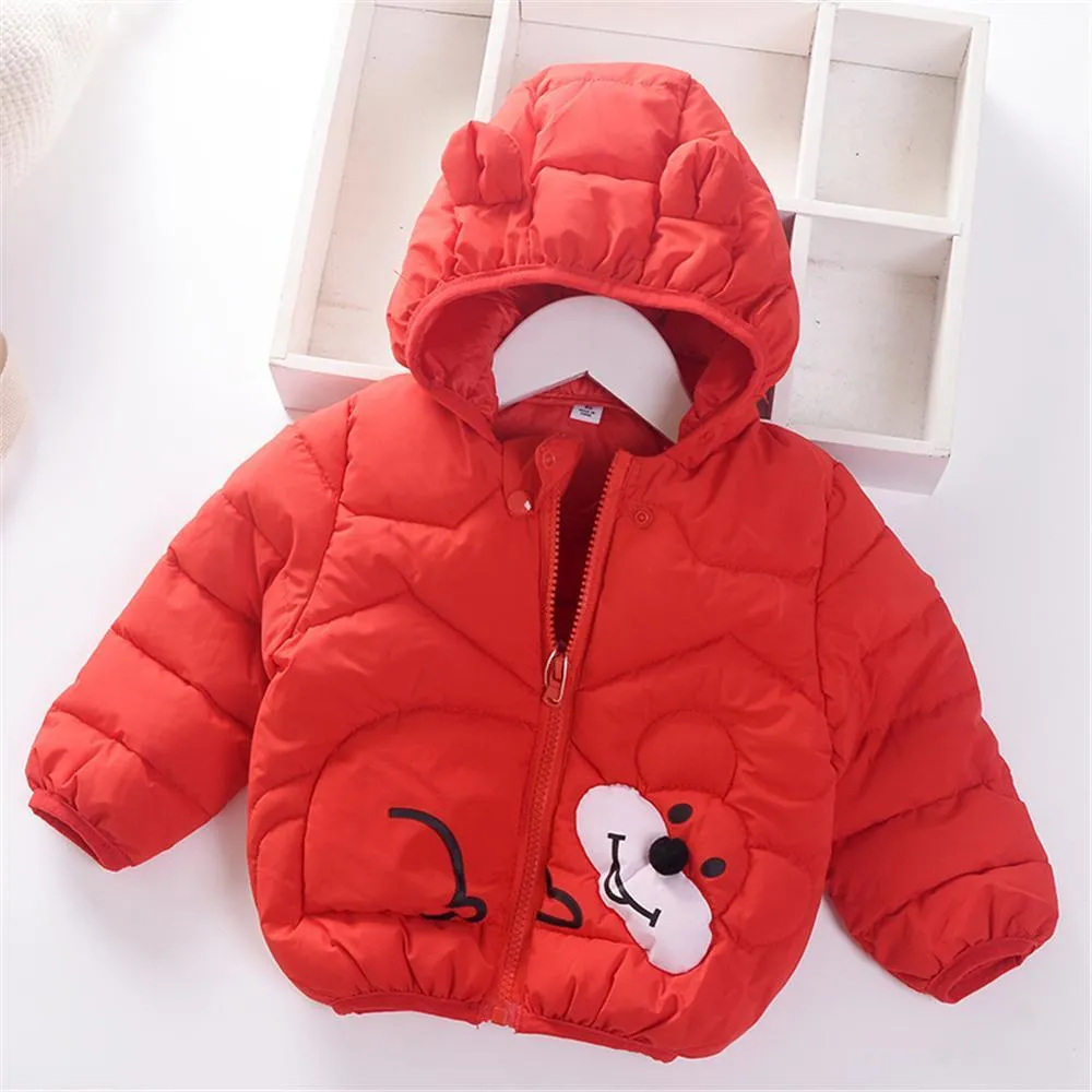Unisex  5PCS Cartoon Hooded Long Sleeve Warm Jackets Wholesale