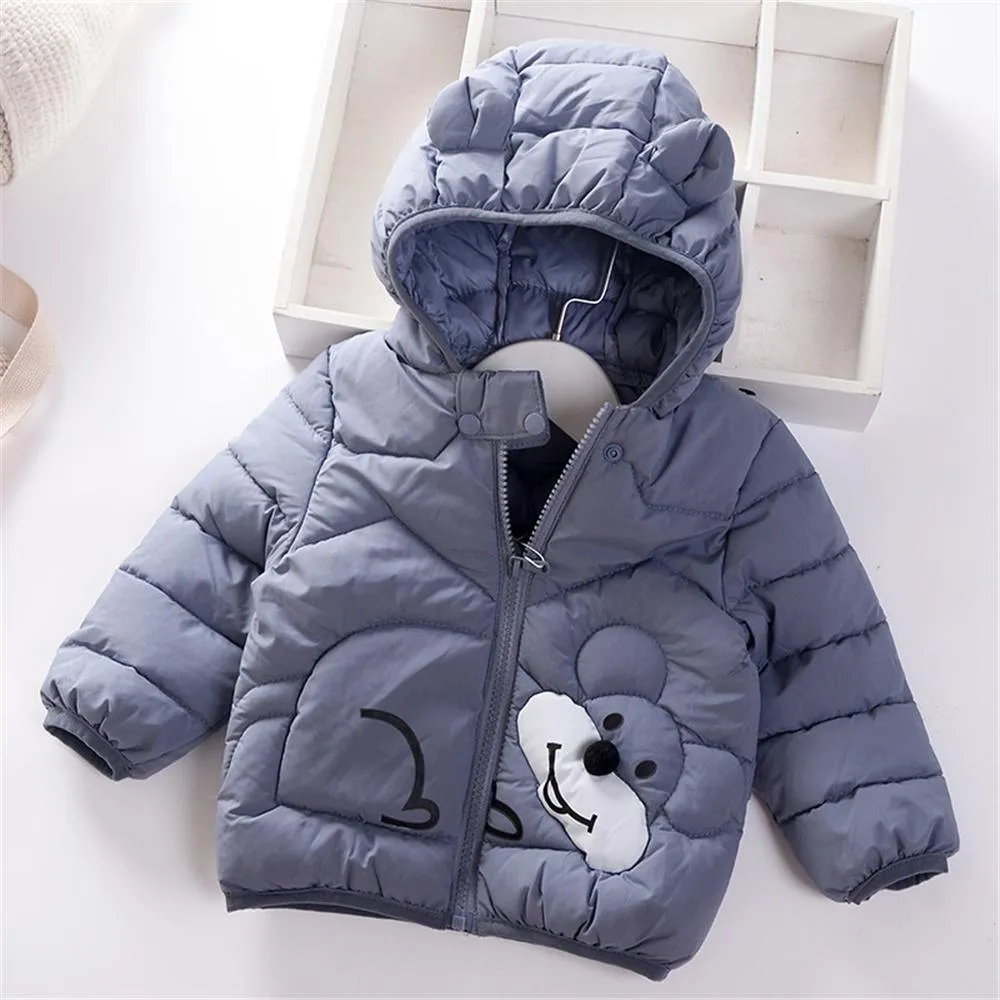 Unisex  5PCS Cartoon Hooded Long Sleeve Warm Jackets Wholesale
