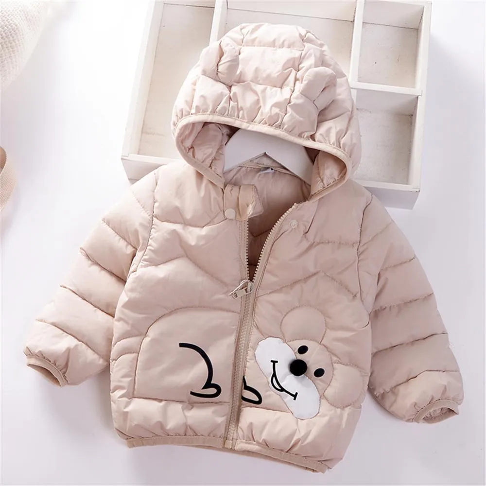 Unisex  5PCS Cartoon Hooded Long Sleeve Warm Jackets Wholesale