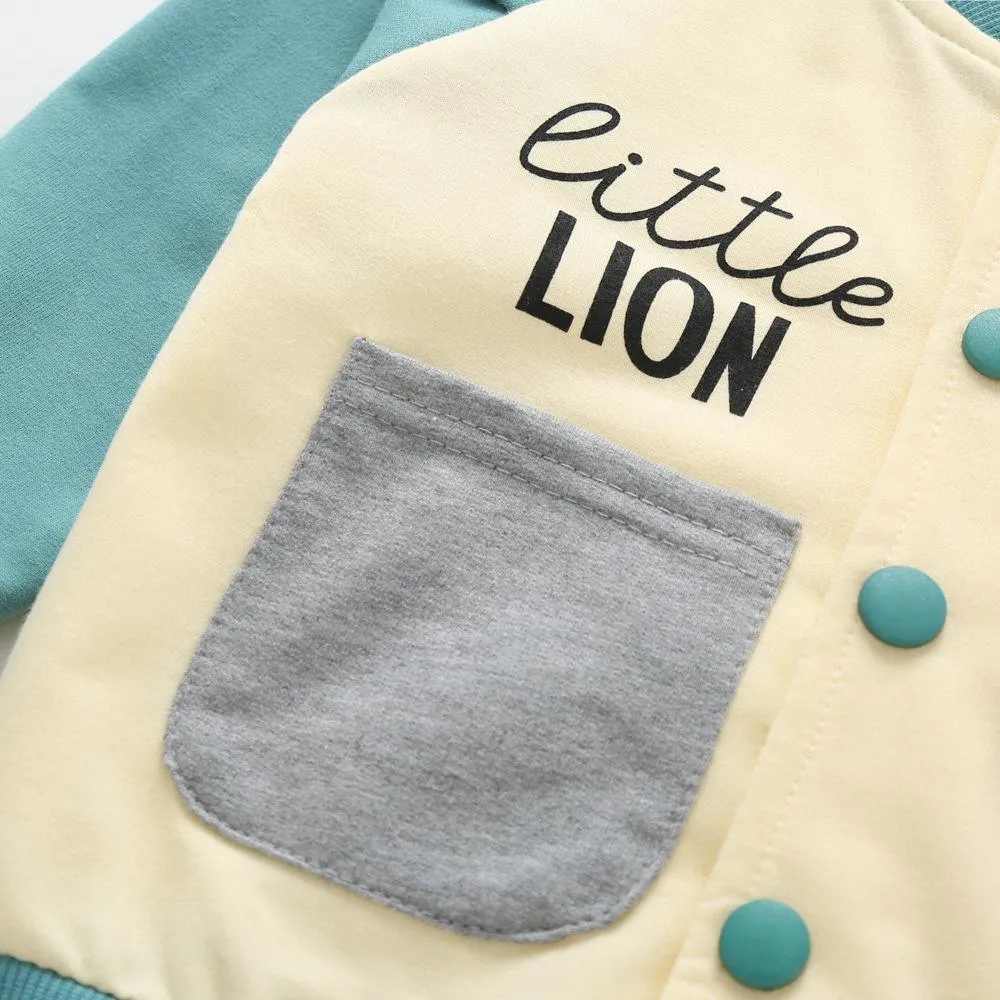 Unisex Cartoon Lion Printed Long Sleeve Jackets Wholesale